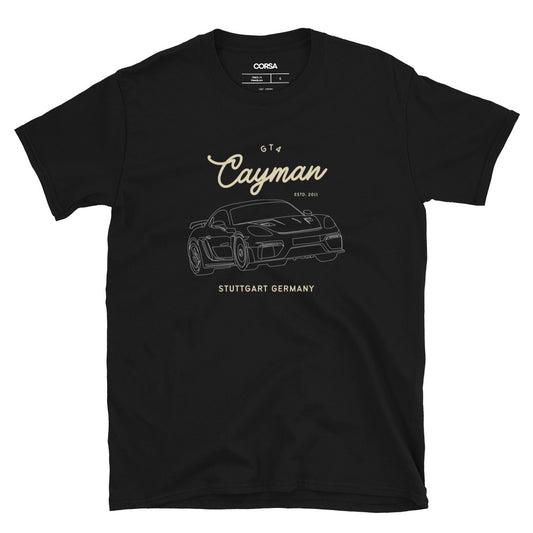 PORSCHE CAYMAN GT4 LINES MEN'S T-SHIRT